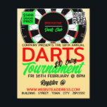 Dartboard-Design, Darts Tournament-Werbung Flyer<br><div class="desc">Dartboard Design,  Darts Tournament Werbung Flyer vom Business Card Store.</div>