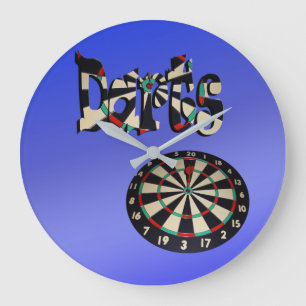 Dartboard-Design für Blue Darts, Große Wanduhr