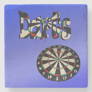Dartboard-Design für Blue Darts, Steinuntersetzer