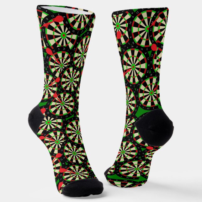 Dartboard für Darts Player Novelty Gemustert Socken (Gewinkelt)