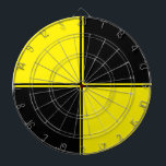 Dartboard für Schwarz/Gelb-Spielzimmer Dartscheibe<br><div class="desc">Spaß!</div>