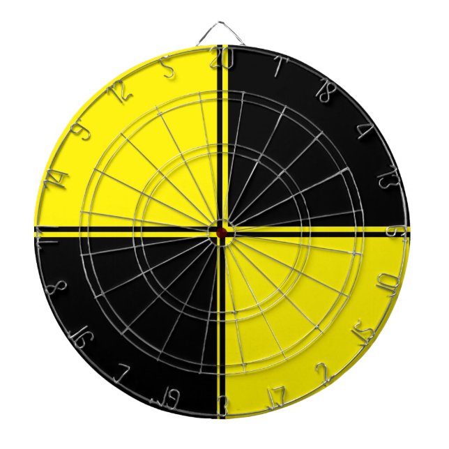 Dartboard für Schwarz/Gelb-Spielzimmer Dartscheibe (vorne)