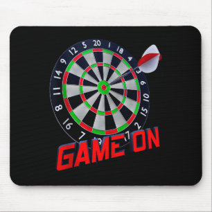 Dartboard Game On - Rotes und grünes Tank Top Mousepad