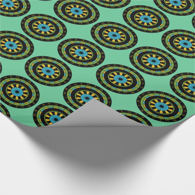 Dartboard Geschenkpapier (Ecke)