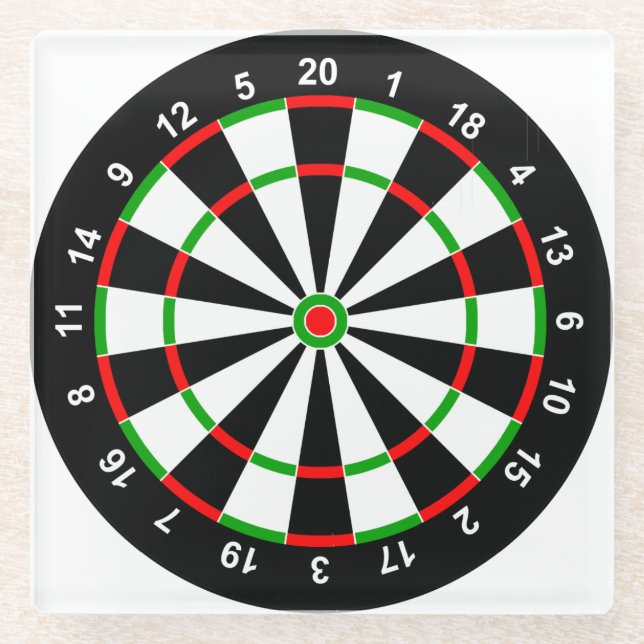 Dartboard Glasuntersetzer (Vorderseite)