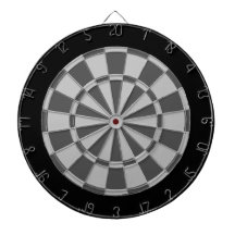 Dartboard: Hellgrau, Anthrazitgrau und Schwarz