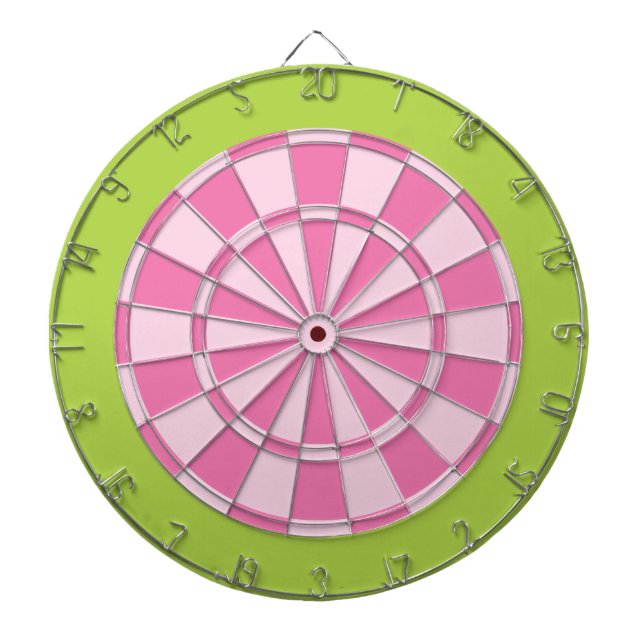 Dartboard: Hellrosa und Limettengrün Dartscheibe (vorne)