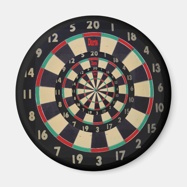 Dartboard in drei Stufen, Round-Magnet Magnet (Vorne)