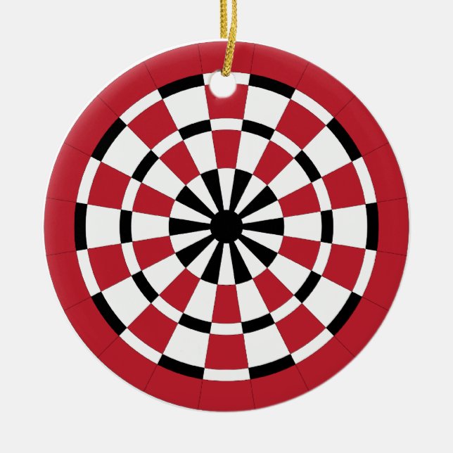 Dartboard Keramik Ornament (Vorne)