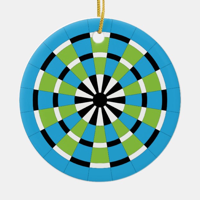Dartboard Keramik Ornament (Vorne)