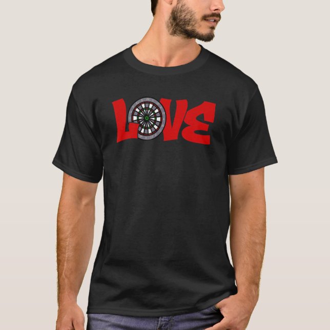 Dartboard Liebe Graphic Dart Player Darts Triple 2 T-Shirt (Vorderseite)