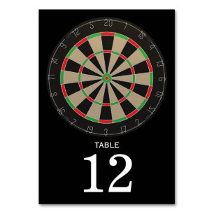 Dartboard Lover Bullseye Darts Tischnummer
