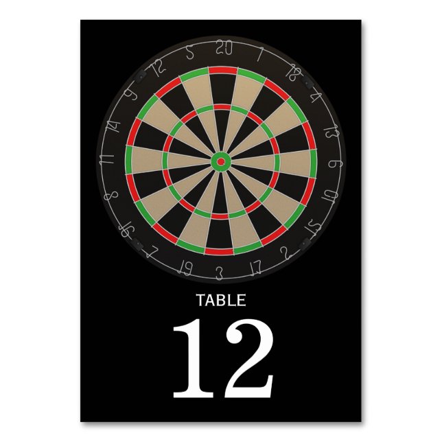 Dartboard Lover Bullseye Darts Tischnummer (Rückseite)