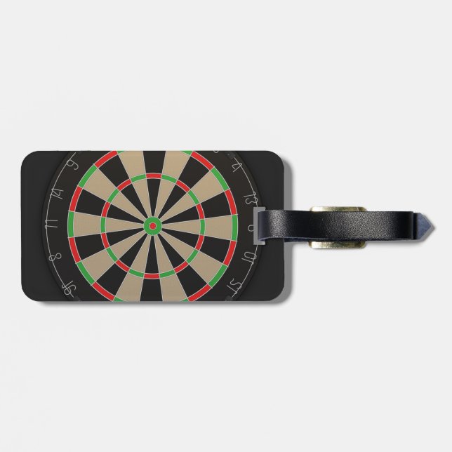 Dartboard Lover Gepäckanhänger (Rückseite horizontal)