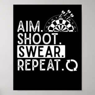 Dartboard Men Dart Player - Dartboard-Probleme Poster