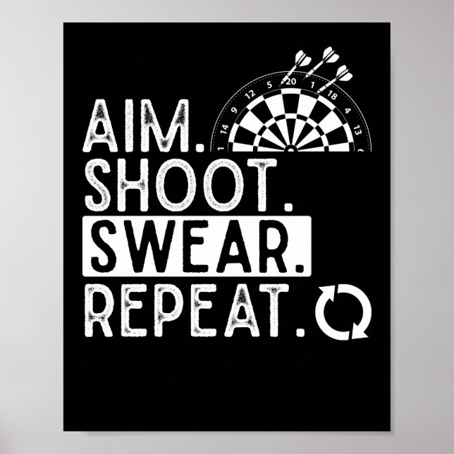 Dartboard Men Dart Player - Dartboard-Probleme Poster (Vorne)