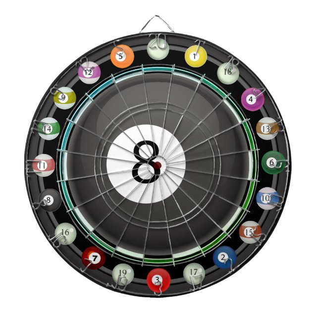 Dartboard mit 20 Zählen für 8-Ball-Multi-Target Dartscheibe (vorne)