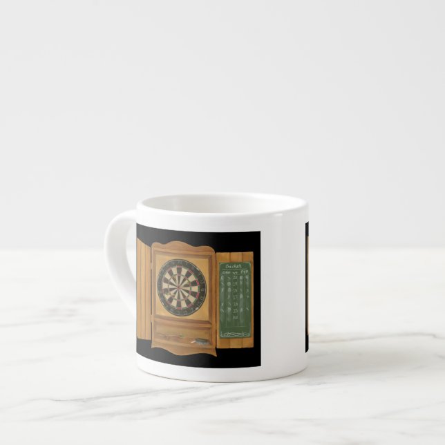 Dartboard mit Cricket-Bewertung Espressotasse (Vorderseite Links)