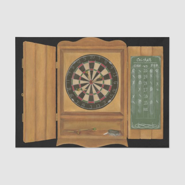 Dartboard mit Cricket-Bewertung Seidenpapier (Vorderseite)