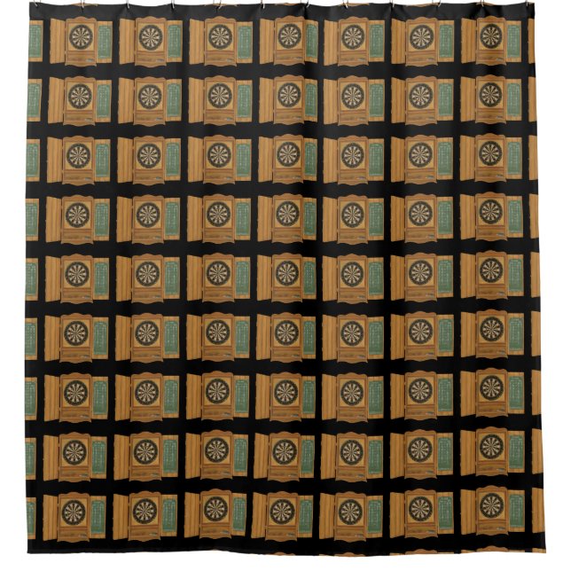 Dartboard mit dem Kricket-Zählen Duschvorhang (Vorderseite)