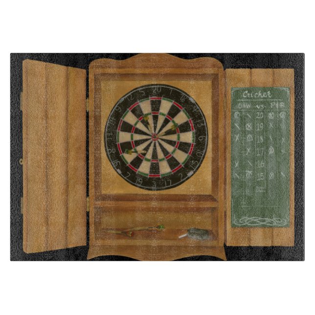 Dartboard mit dem Kricket-Zählen Schneidebrett (Vorderseite)
