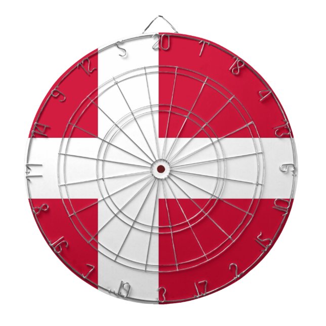 Dartboard mit der Flagge Dänemarks Dartscheibe (vorne)