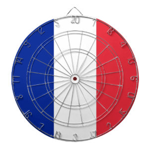 Dartboard mit der Flagge Frankreichs Dartscheibe