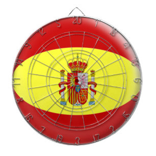 Dartboard mit der Flagge mit 6 Pfeile Dartscheibe