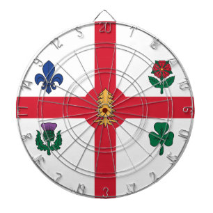 Dartboard mit der Flagge von Montreal, Kanada Dartscheibe