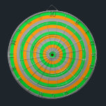 Dartboard mit farbigen, konzentrischen Kreisen Dartscheibe<br><div class="desc">Maßgeschneidertes Dart Board bedruckt mit einem farbenfrohen Design von konzentrischen Kreisen.</div>