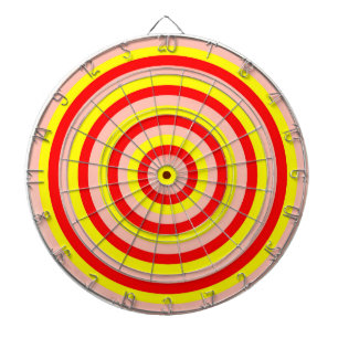 Dartboard mit farbigen, konzentrischen Kreisen Dartscheibe