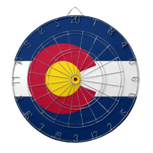 Dartboard mit Flag Colorado, USA Dartscheibe