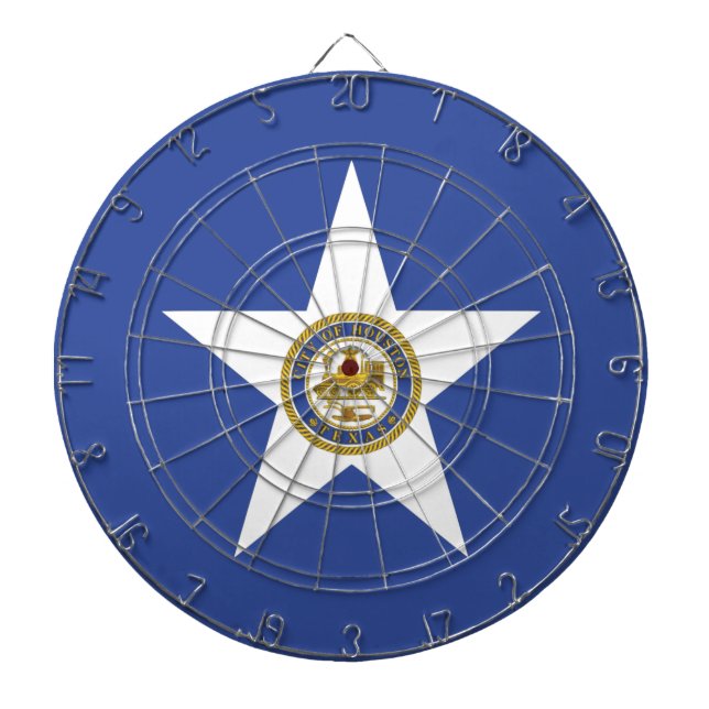 Dartboard mit Flag in Houston City, USA Dartscheibe (vorne)