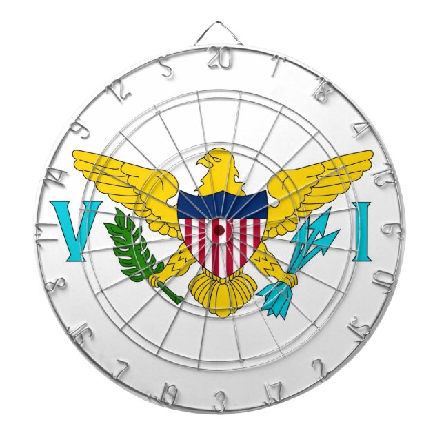 Dartboard mit Flag Jungfrau Islands, USA Dartscheibe (vorne)