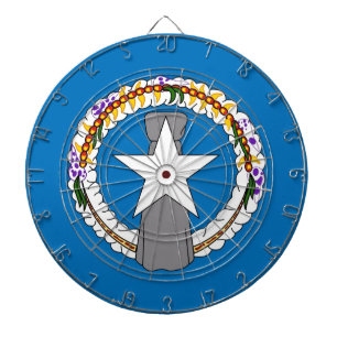 Dartboard mit Flag Nord-Mariana, USA Dartscheibe