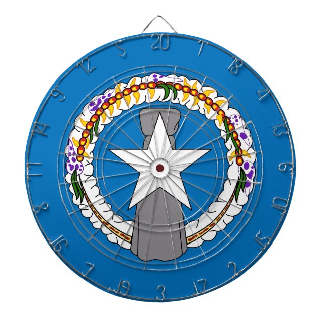 Dartboard mit Flag Nord-Mariana, USA Dartscheibe (vorne)