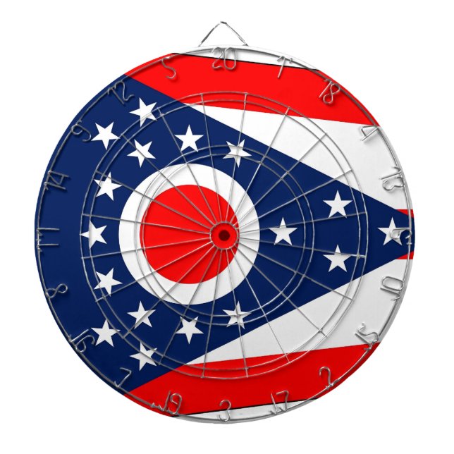 Dartboard mit Flag Ohio, USA Dartscheibe (vorne)
