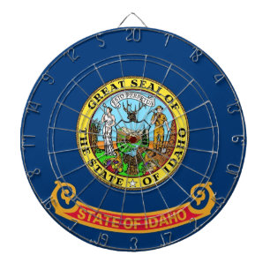 Dartboard mit Flag von Idaho, USA Dartscheibe
