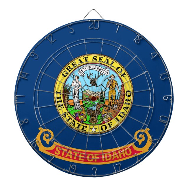 Dartboard mit Flag von Idaho, USA Dartscheibe (vorne)
