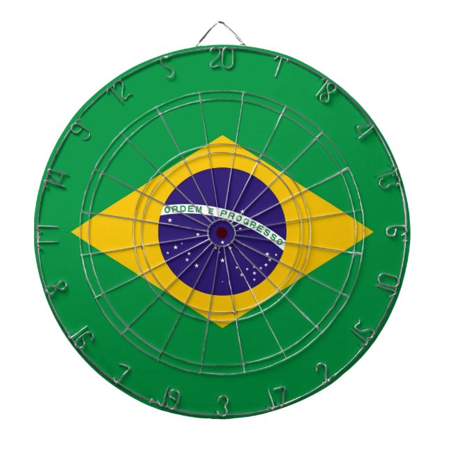 Dartboard mit Flagge Brasiliens Dartscheibe (vorne)