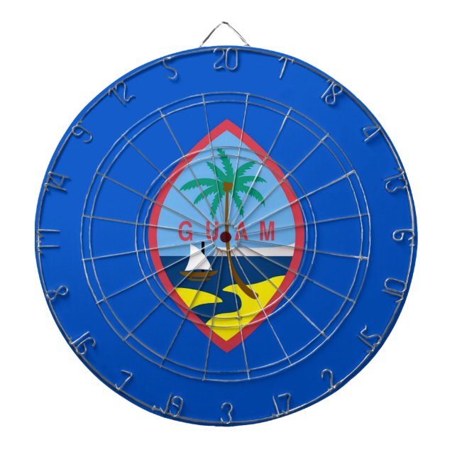 Dartboard mit Flagge von Guam, USA Dartscheibe (vorne)