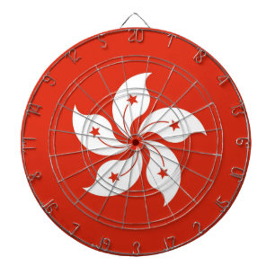 Dartboard mit Flagge von Hongkong, China Dartscheibe