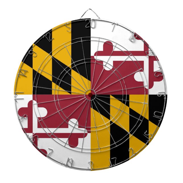 Dartboard mit Flagge von Maryland, USA Dartscheibe (vorne)