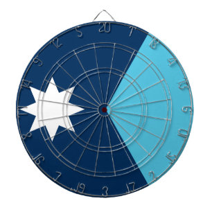 Dartboard mit Flagge von Minnesota, USA Dartscheibe