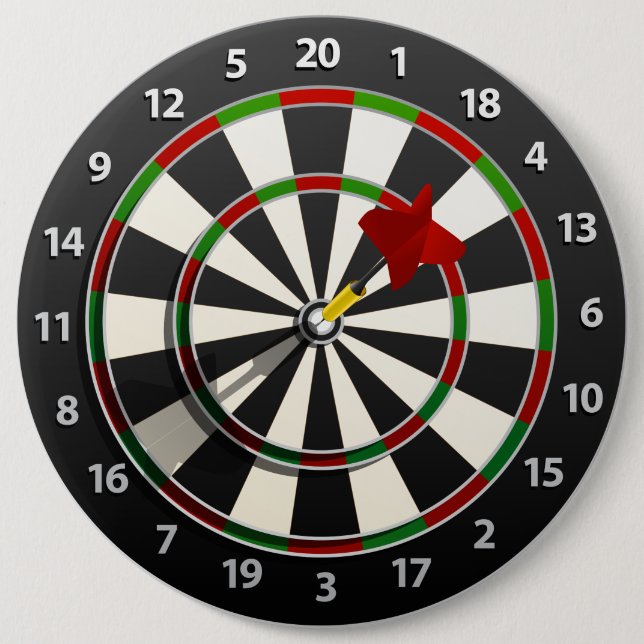 Dartboard mit Pfeil Button (Vorderseite)