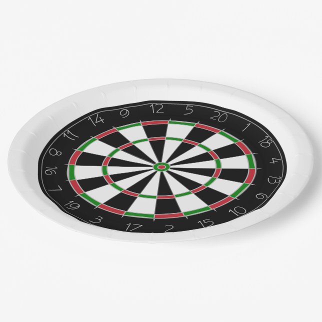 Dartboard Pappteller (Schrägansicht)