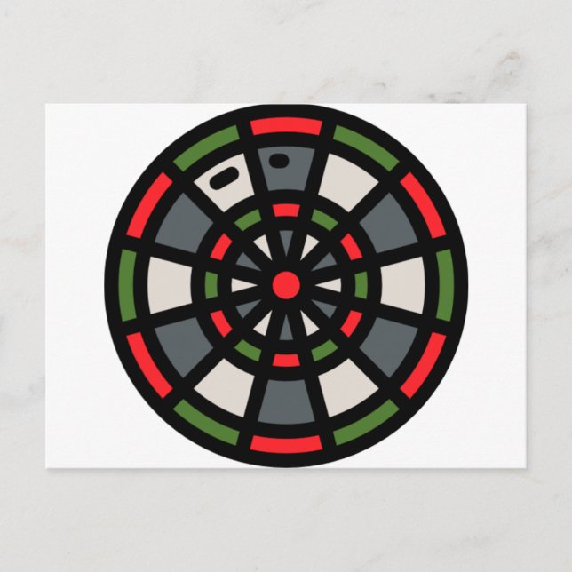 Dartboard Postkarte (Vorderseite)