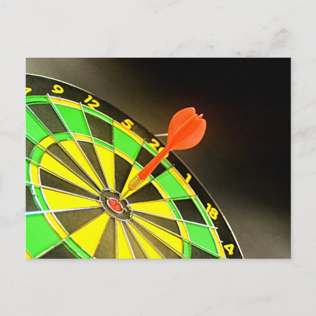 Dartboard Postkarte (Vorderseite)