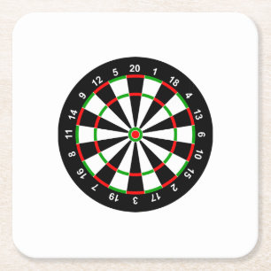 Dartboard Rechteckiger Pappuntersetzer