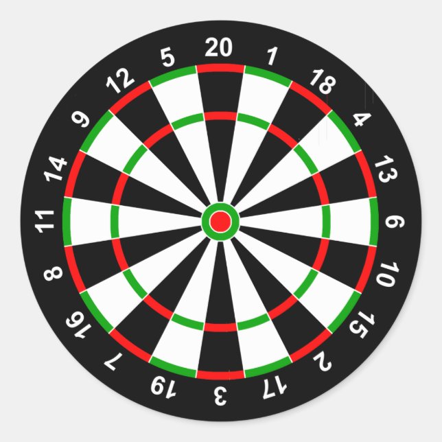 Dartboard Runder Aufkleber (Vorderseite)